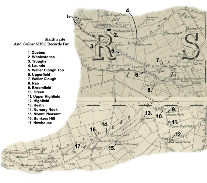 East & West Scammonden Map