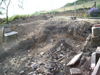 First layer of earth dug out 